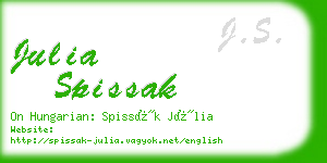 julia spissak business card